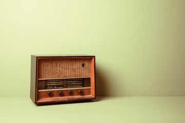 old radio on the wall