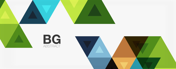 Mosaic triangle pattern abstract background for cover, banner, flyer and poster and other template