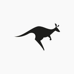 Simple kangaroo logo and icon design vector creative
