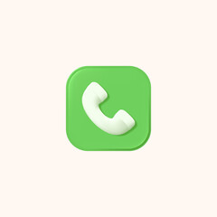 3D conventional phone icon vector design template