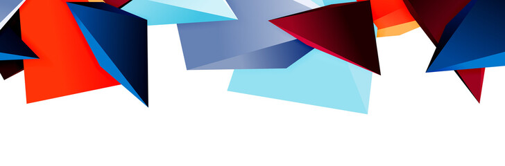 Triangle mosaic abstract background, 3d triangular low poly shapes. Geometric vector illustration for covers, banners, flyers and posters and other