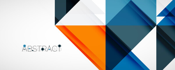 Geometric abstract background. Techno color triangle shapes. Vector illustration for covers, banners, flyers and posters and other designs