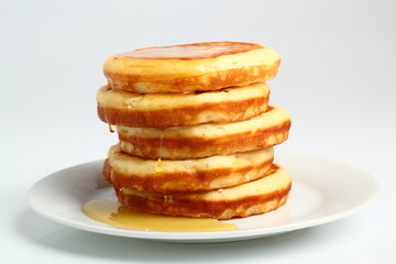 American pancakes with Honey