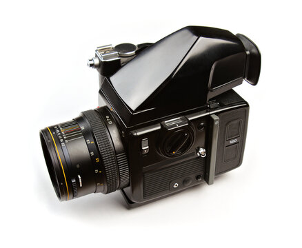 Medium format roll film camera