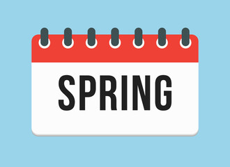 Vector square icon page calendar - season spring