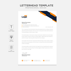 Simple creative modern letterhead templates for project design, Vector illustration