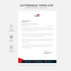 Simple creative modern letterhead templates for project design, Vector illustration