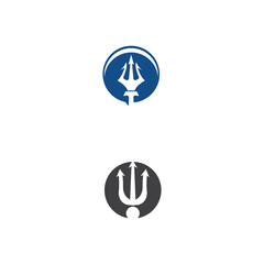 Fototapeta na wymiar Trident Logo Template vector icon illustration design