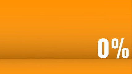 0 percent on a white background.