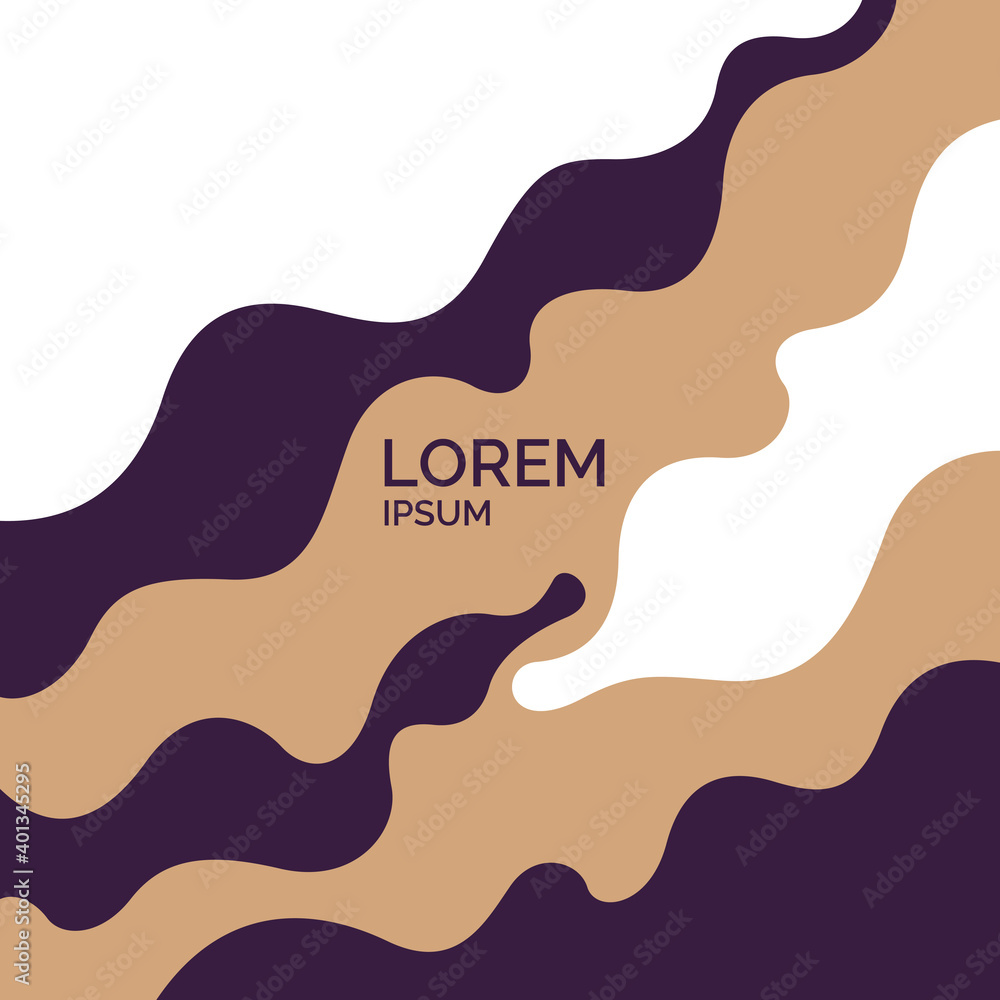Poster modern background with abstract elements and dynamic shapes. composition of colored spots. vector il