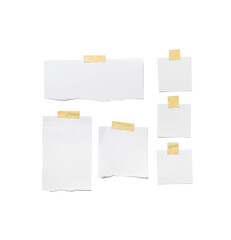 Blank paper sheets on white background