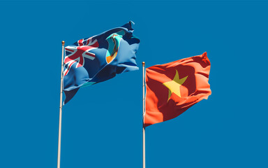 Flags of Montserrat and Vietnam.