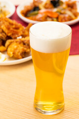 ビールと中華料理