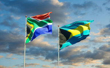 Flags of SAR African and Bahamas.