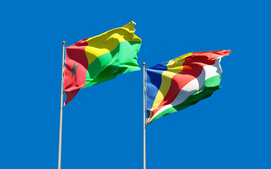 Flags of Seychelles and Guinea-Bissau.