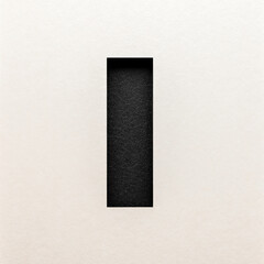 Black Font design, Abstract alphabet font, realistic typography - I