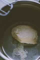 preparing the dough for baking