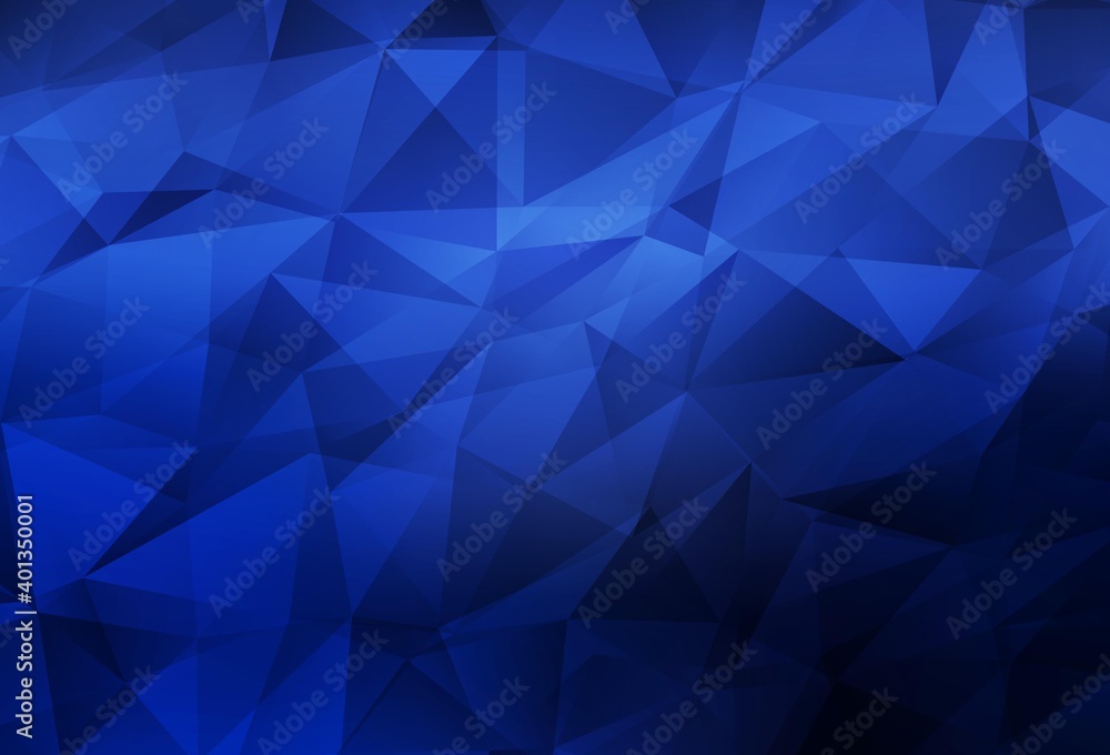 Canvas Prints dark blue vector abstract polygonal template.