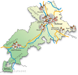 31 Carte du département de la Haute-Garonne
