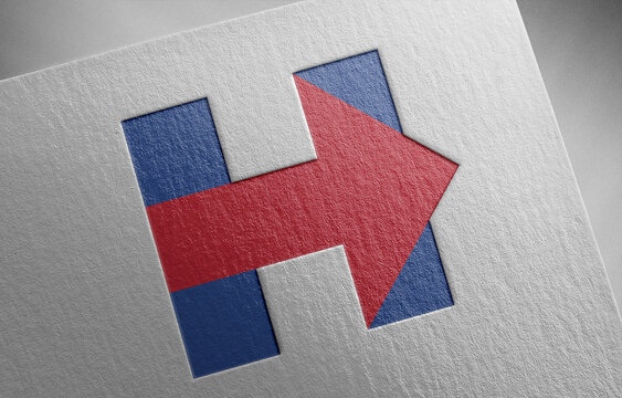 hillary-clinton on paper texture