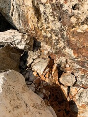 Rocky sea stone background, natural colors