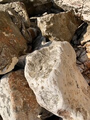 Rocky sea stone background, natural colors