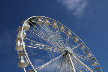 ferris wheel on a blue sky