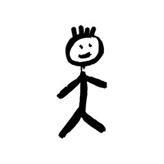 Doodle grunge style icon. Decorative element. Outline, cartoon line icon