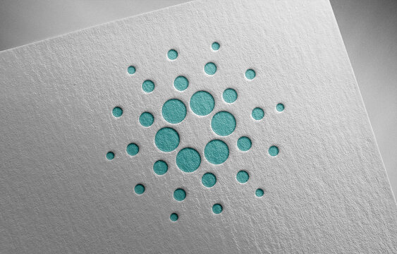 cardano logo icon paper texture