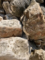 Rocky sea stone background, natural colors