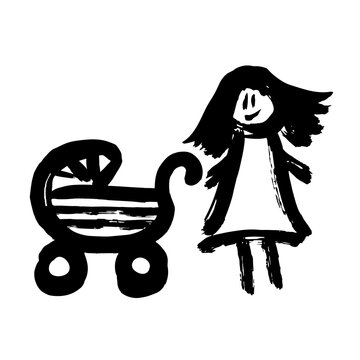 recommend clip art: Doodle grunge style icon. Decorative element. Outline, cartoon line icon