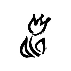 Doodle grunge style icon. Decorative element. Outline, cartoon line icon