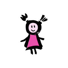 Doodle grunge style icon. Decorative element. Outline, cartoon line icon