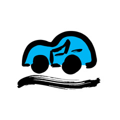 Doodle grunge style icon. Decorative element. Outline, cartoon line icon