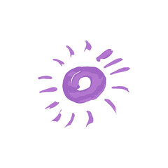 Doodle grunge style icon. Decorative element. Outline, cartoon line icon