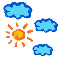 Doodle grunge style icon. Decorative element. Outline, cartoon line icon