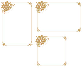 Obraz premium Decorative frame.A frame that gave a change in size to the same design.Good frame for a4 size paper.Certificate frame.