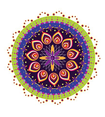 India mandala flower texture icon