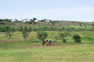 Tractor in the urban steppe.
