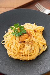 ウニのクリームパスタ