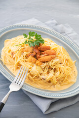 ウニのクリームパスタ