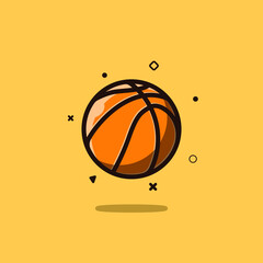 Basketball ball illustration cartoon vector icon.