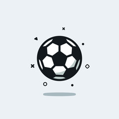 Football ball illustration cartoon vector icon.
