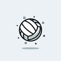 Volleyball ball illustration cartoon vector icon.