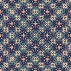 Geometric seamless pattern, ornament, abstract colorful background, fashion print, vector texture for textile, fabric, decoration.