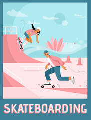 Vector poster of Skateboarding concept