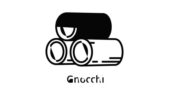 Gnocchi icon animation best on white background for any design