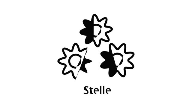 Stelle icon animation best on white background for any design