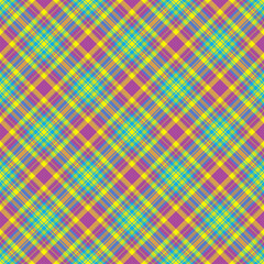 Plaid seamless pattern. Vector background of textile ornament. Flat fabric design.