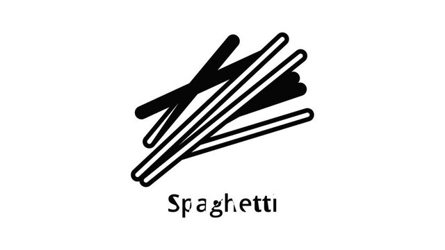 Spaghetti icon animation best on white background for any design